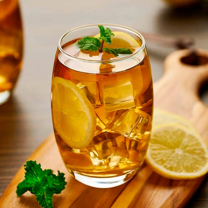 GlassAruba™ – Kit con 15 Potes Herméticos de Vidrio + 10 Vasos de Vidrio Aruba